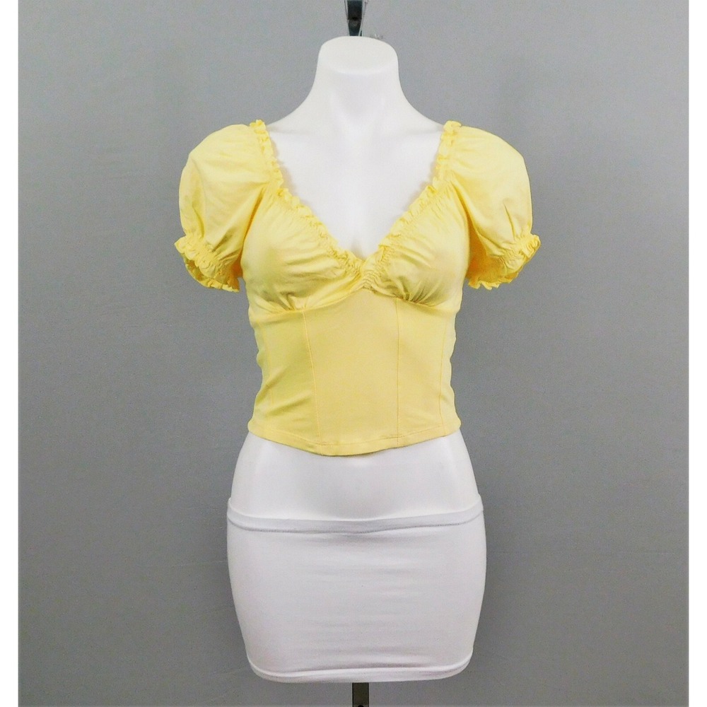 Top Shop Women Shirt, Size 4, Yellow,‎ New